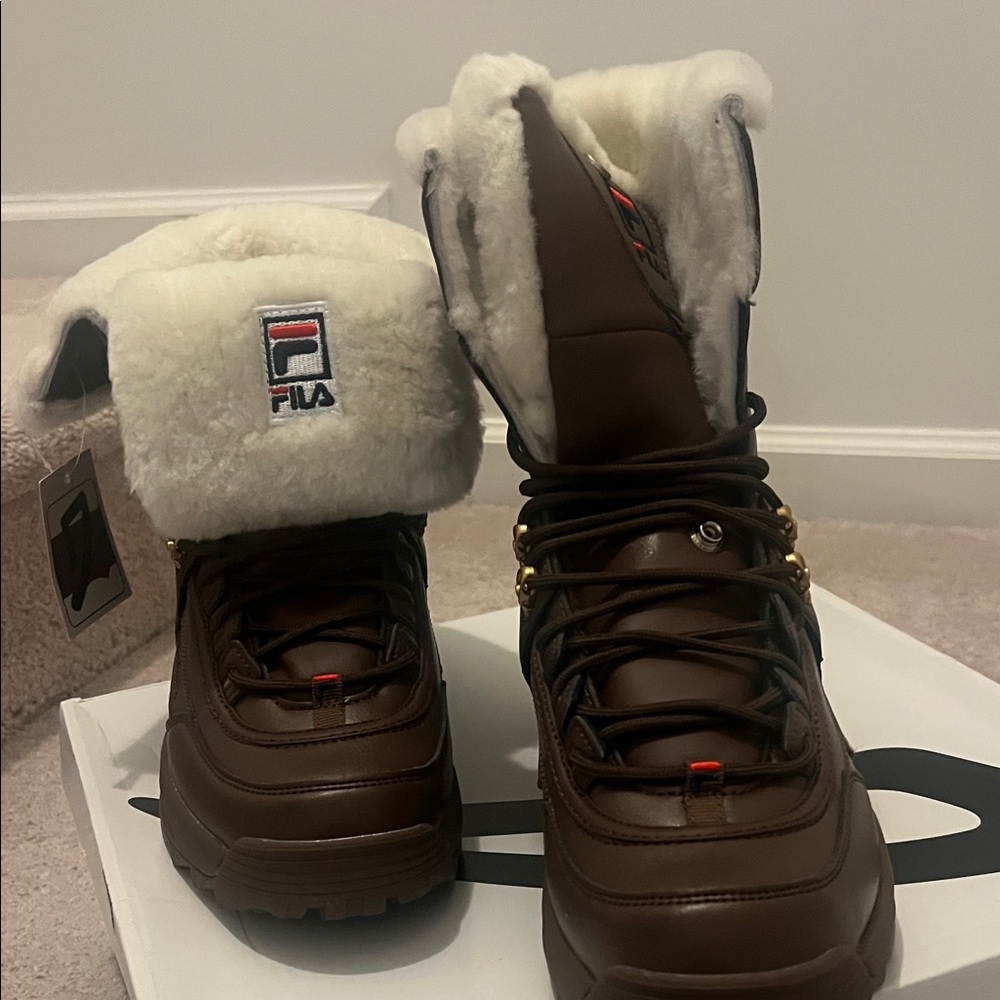 Fila Chocolate and Cream Winter Boots - Picture 3 of 6
